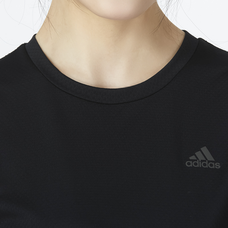 阿迪达斯(adidas)短袖女 2023夏季新款运动休闲服透气健身训练快干圆领t恤衫 H57742