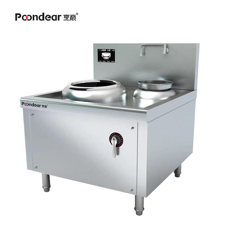 商用电磁小炒炉大功率凹面电磁灶小炒灶 一主一副 15kw PDC-X400-E115Y