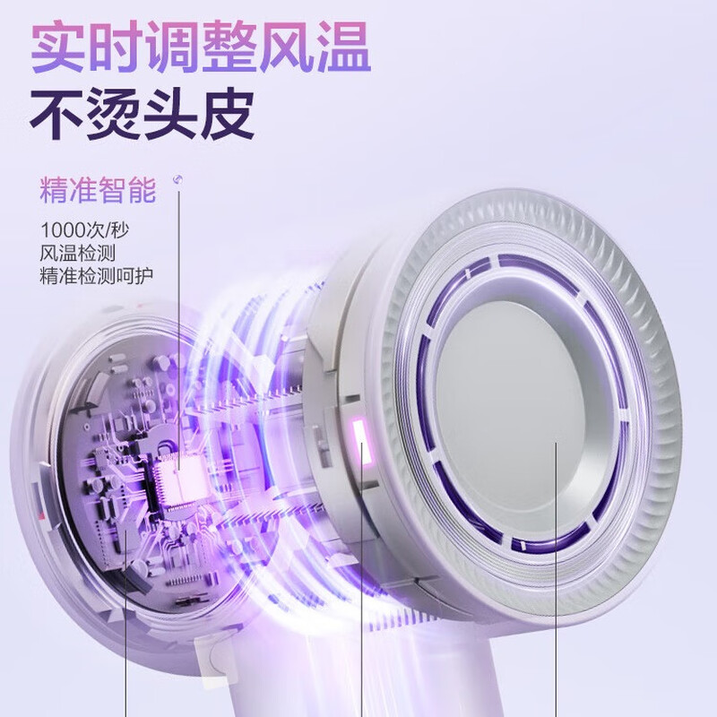 小熊吹风机家用离子轻音速干大功率等离子大风力电吹风筒礼物 DCF-D16L2-P02高清大图