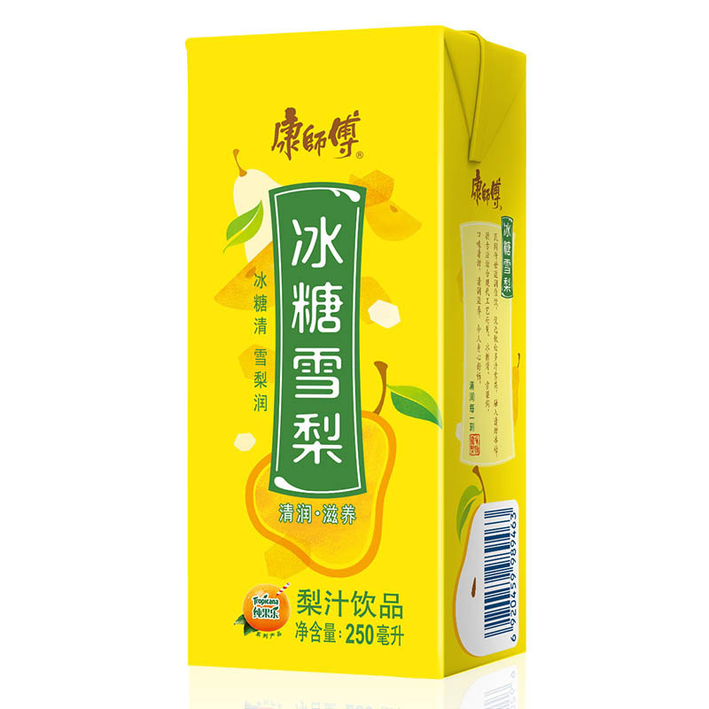 康师傅 冰糖雪梨250ml*24盒 箱装 果味果蔬汁饮料(含糖、新老包装随机发货)