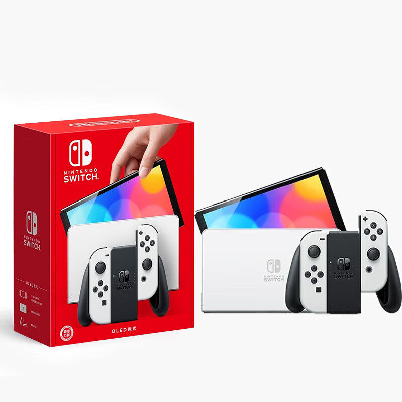 任天堂Nintendo Switch任天堂Switch NS掌上游戏机 港版OLED主机 白色高清大图