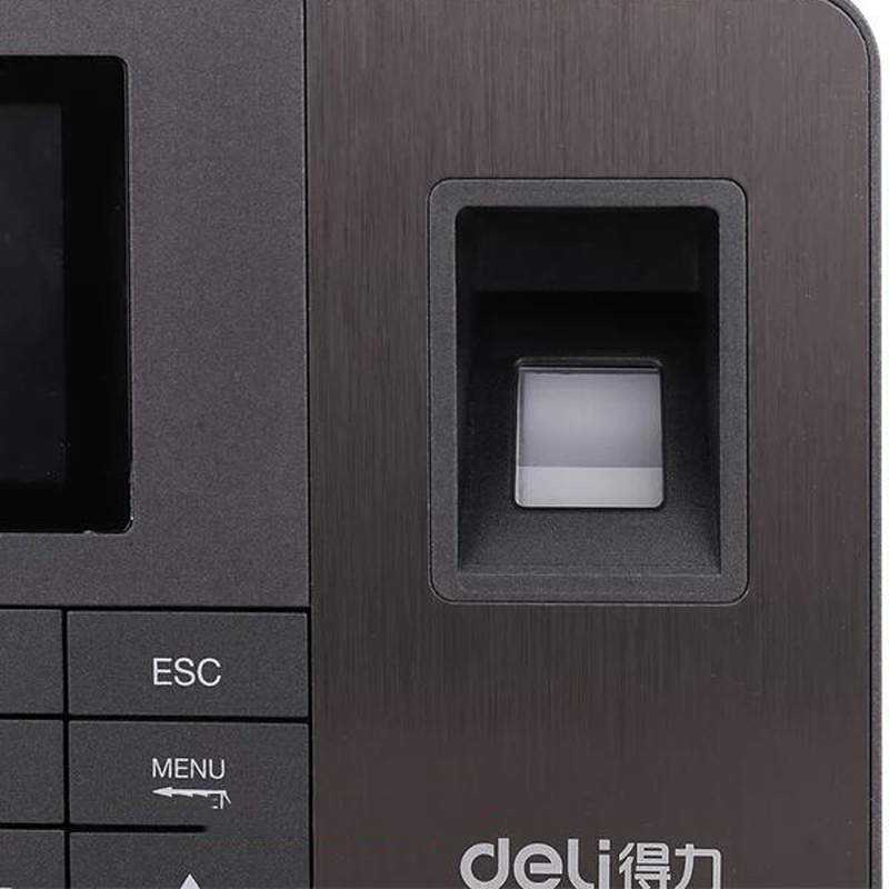 得力 T902指纹考勤机指纹式打卡签到一体机上班打卡器语音提示自动报表