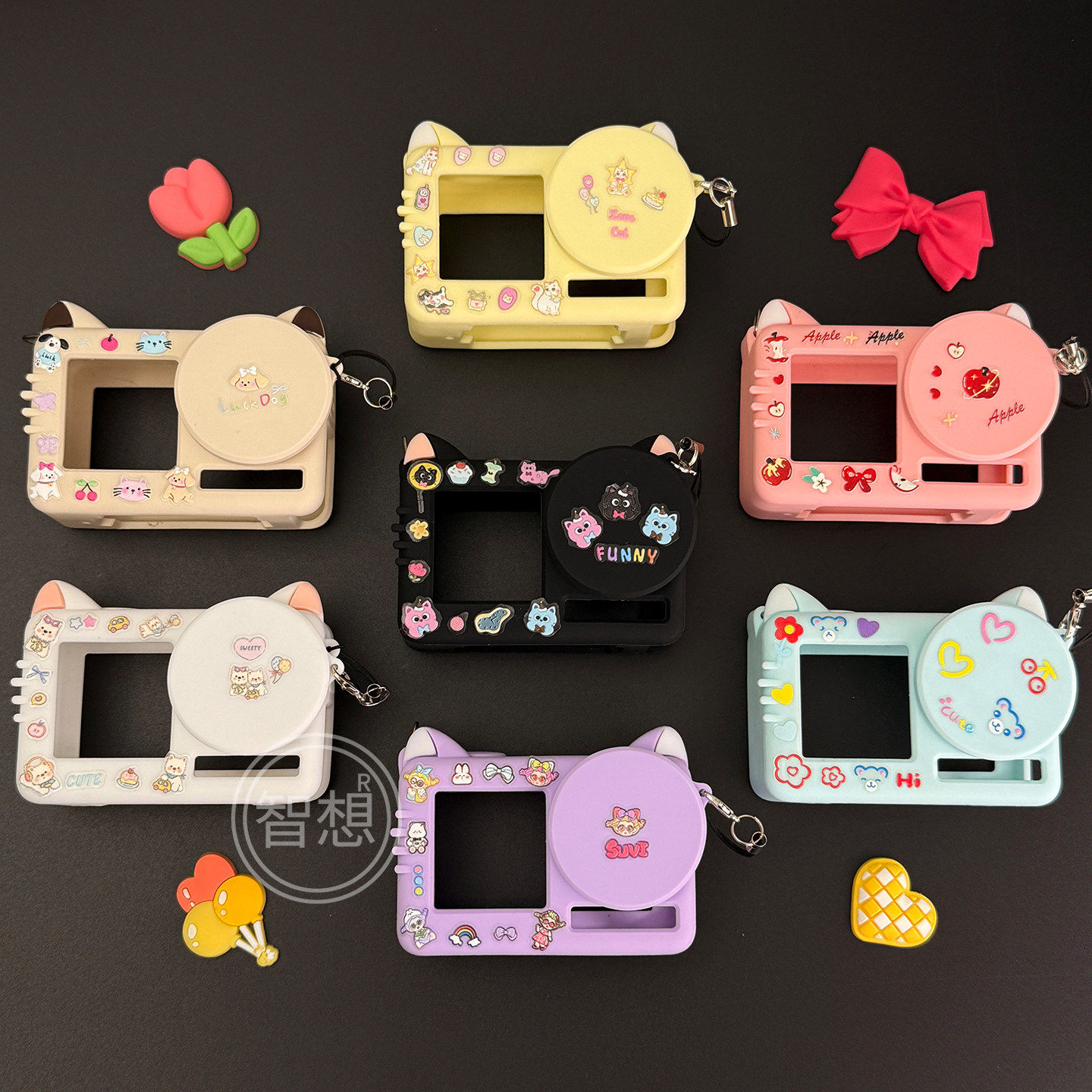 适用小天才电话手表表带Z10/Z9可爱挂脖Z11新款Z8Z7S保护套3139B高清大图