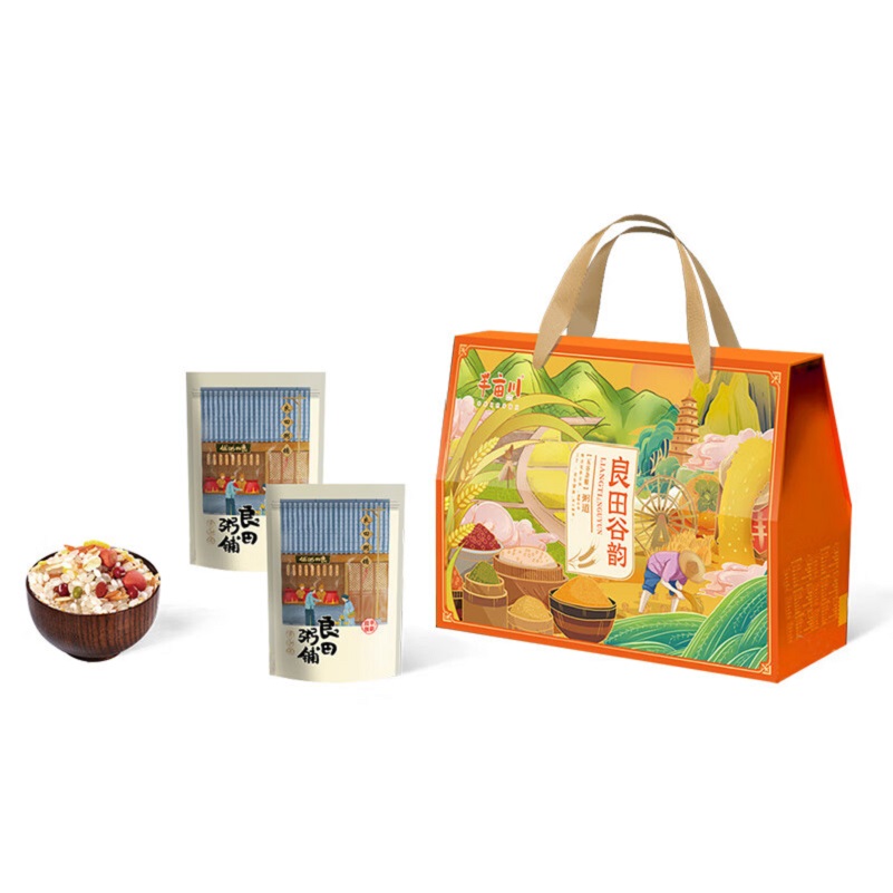 半亩川良田谷韵·粥道1.2kg 绿豆百合粥滋养杂粮礼盒过年年货礼品 多样食材 精心搭配
