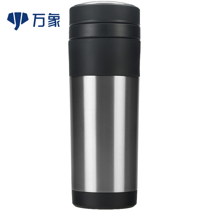 万象保温杯304不锈钢男士车载水杯便携大容量泡茶杯茶水分离水杯R11