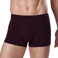 加大码奥代尔棉男士内裤简约纯色男四角裤棉质舒适透气男内裤 XL 暗紫