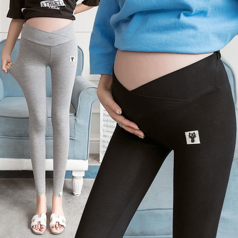 迪鲁奥(DILUAO)孕妇打底裤夏季时尚薄款九分裤2021莫代尔低腰孕妇裤子夏装小脚裤图片