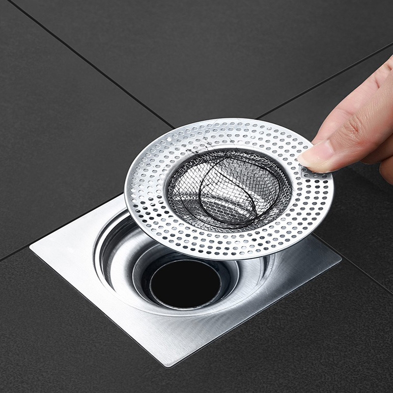 闪电客不锈钢地漏盖下水道卫生间厕所防虫堵口神器浴室头发过滤网