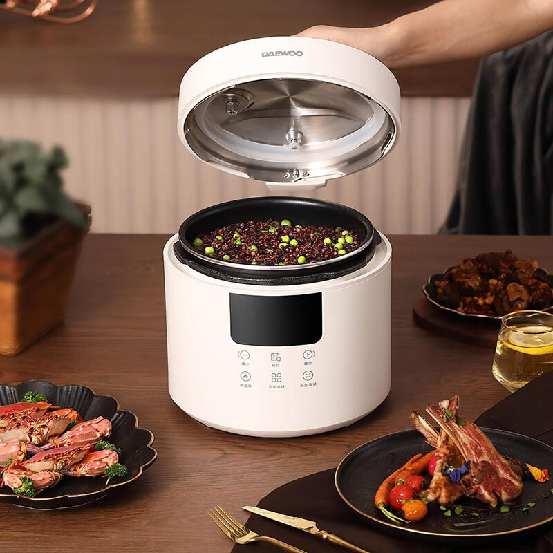 大宇(DAEWOO) 800W电压力锅粘涂层内胆4L 星云白 DYYL-4027高清大图