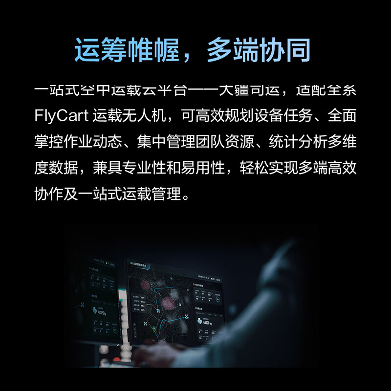 大疆FlyCart100北斗版旗舰套装[含FC100+电池*2+降落伞+遥控器+旗舰吊运系统+充电站+充电器]提货卡高清大图