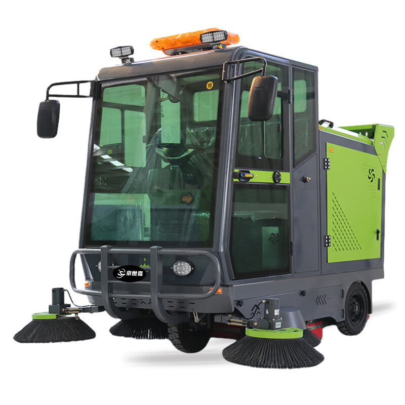 京世嘉 五刷款全封闭驾驶式扫地机双吸风48V150Ah 电动扫路车 JS-2200C 绿色 YGQC