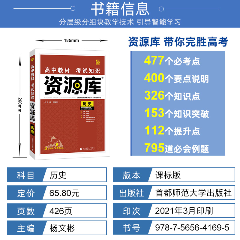 [友一个正版]2022版资源库历史 6.7高中教材考试知识辅导资料书 高一高二高三历史必修选修提分笔记知识大全工具书高清大图