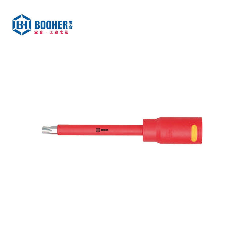 宝合(BOOHER) 10个1/2“双色绝缘长花型旋具套筒T25*157mm 0223725A高清大图