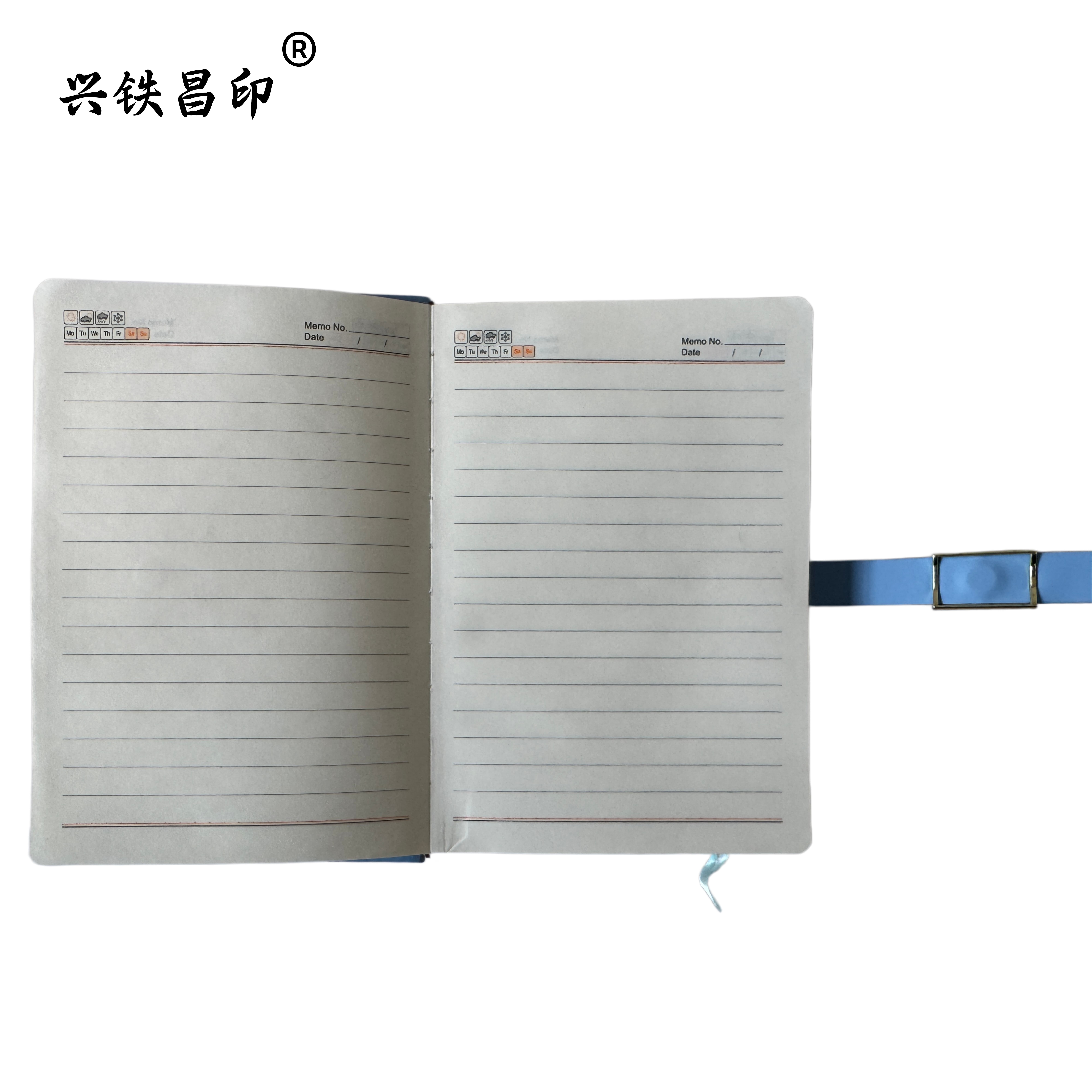 兴铁昌印皮面本A5线装100页仿皮封面轻薄便携高密度纸张书写顺滑不透墨简约设计办公学习随身记录本高清大图