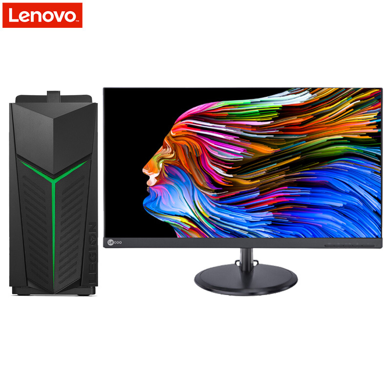 联想(Lenovo) 刃9000 九代i7台式电脑主机 27英寸窄边框屏(I7-9700K 16GB 1TB固态 RTX2060_6G独显) 专业办公设计制图