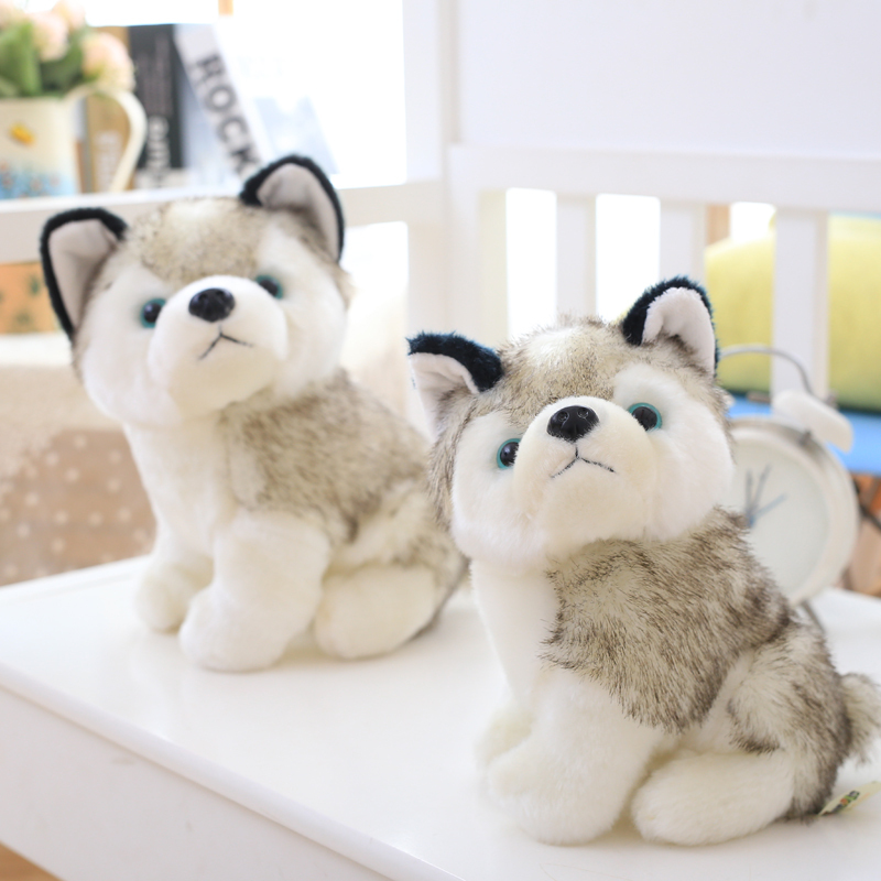 可爱仿真狗狗哈士奇公仔毛绒玩具男生女孩小狗娃娃玩偶生日