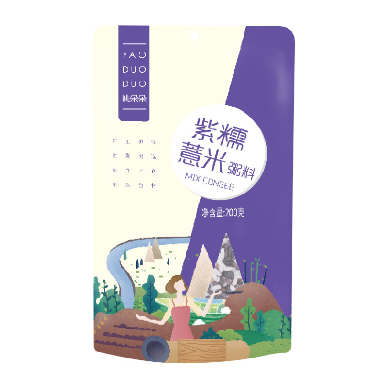 姚朵朵紫糯薏米粥料200g*1袋
