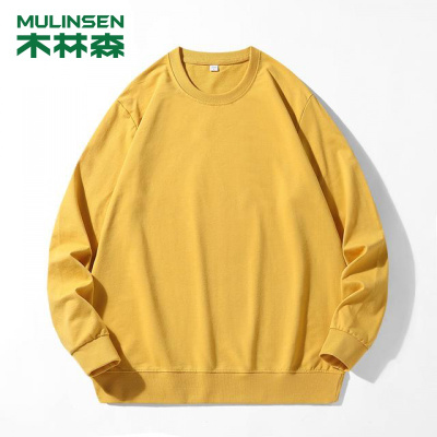 [直营]木林森(MULINSEN)新款情侣休闲运动圆领卫衣多色纯棉潮款秋季户外休闲衣