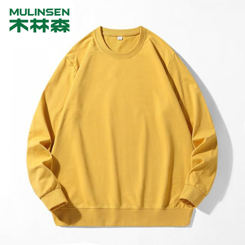 [直营]木林森(MULINSEN)新款情侣休闲运动圆领卫衣多色纯棉潮款秋季户外休闲衣