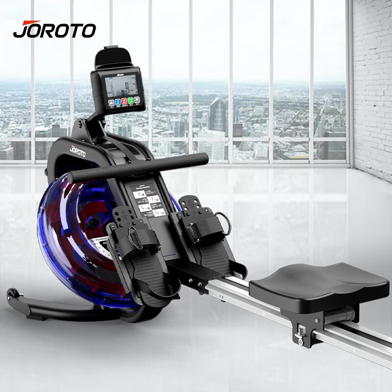 捷锐特(JOROTO) 划船机 家用水阻划船器智能健身器材 斜桶大阻力 精钢机身 MR25高清大图