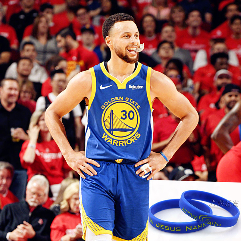 库里手环勇士队球星珍藏版编织手绳运动篮球硅胶腕带