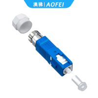 澳狒 SC-FC 光纤转接头光纤适配器耦合器阴阳转接法兰盘 SC公转FC母 1个