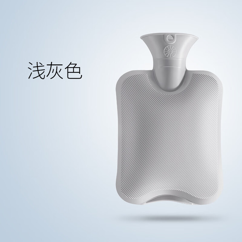 京京日上JingJingRS 热水袋注水热敷暖肚暖水袋灌水暖手宝冲水暖手袋可爱藏青色 1000ml高清大图
