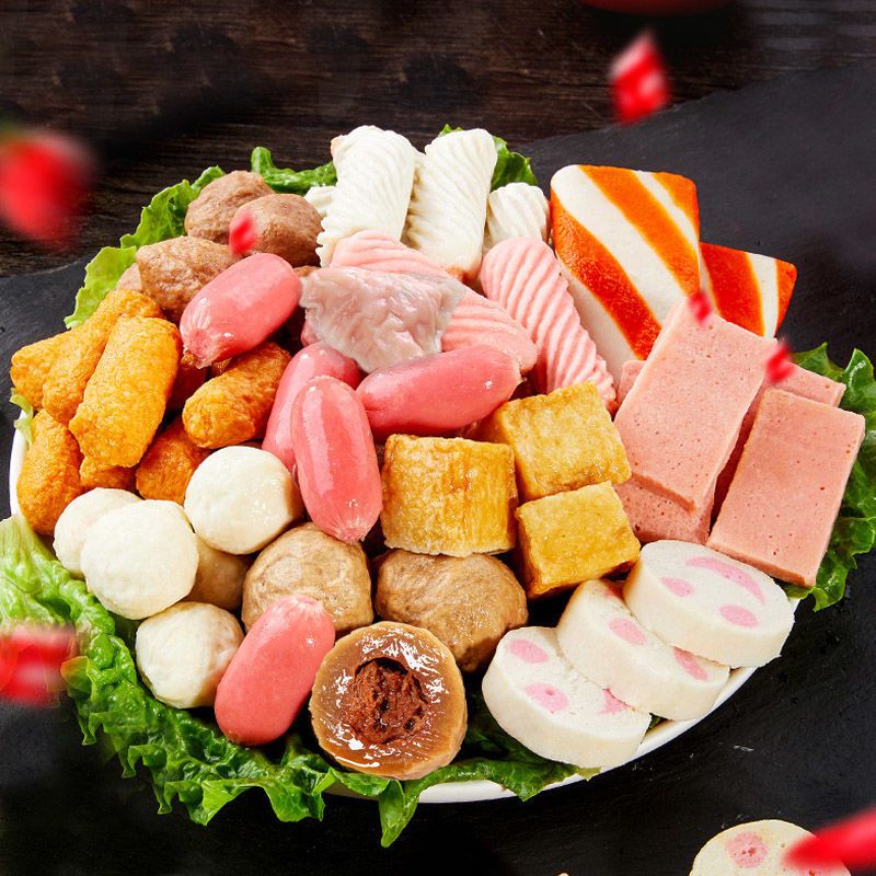 火锅丸子组合火锅食材牛肉丸关东煮鱼丸鱼豆腐
