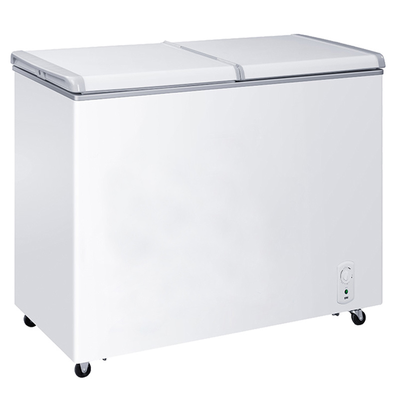 海尔(Haier) 卧式冰柜 家用冷藏冷冻双温 215升