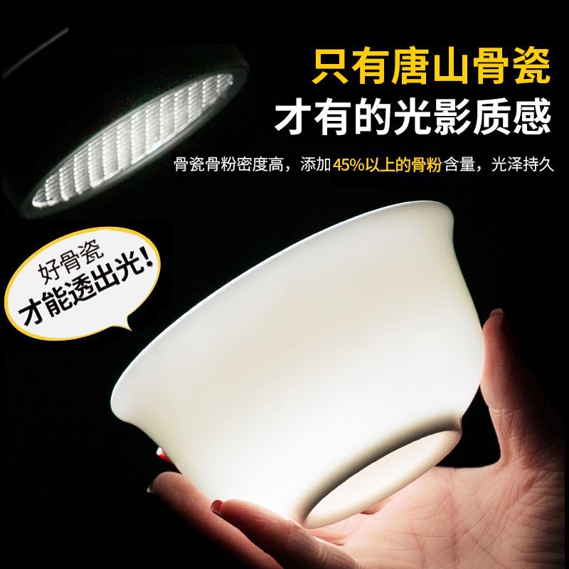 Remec 金禹瑞美骨瓷 纯白花语 4.5英寸 金钟反口米饭碗 4个/箱 碗 饭碗 小碗 一箱高清大图