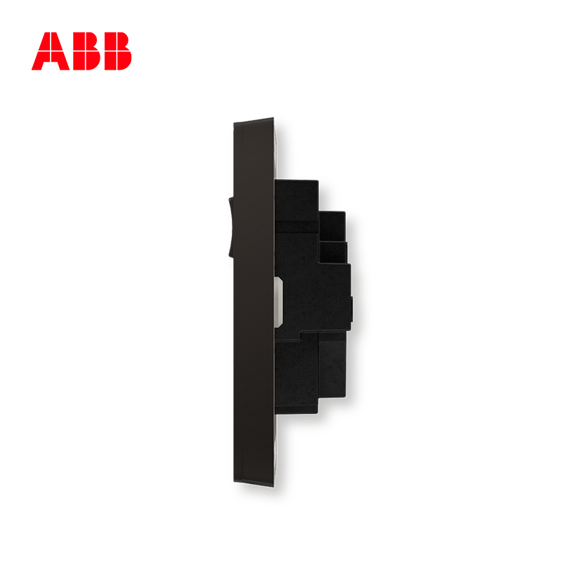 ABB开关插座轩致无框星空黑 一开16A三孔带开关空调插座AF228-885