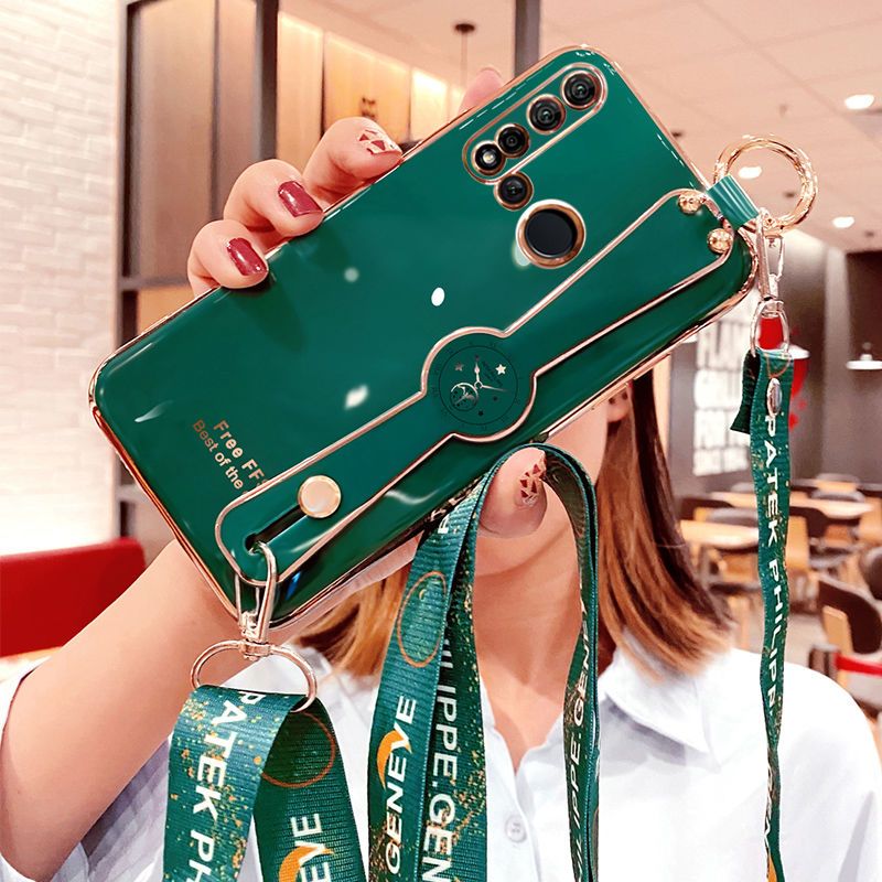 华为nova5i手机壳novi5i腕带nov硅胶保护套NOVO全包防摔软note5女 nova5i Pro 【祖母绿】电