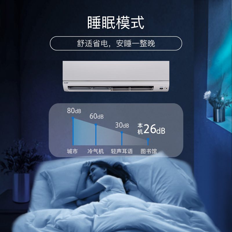 三菱电机 (Mitsubishi) 2.5匹新一级能效2.5P全直流变频冷暖空调挂机 MSZ-WX20VFK家电政府补贴高清大图