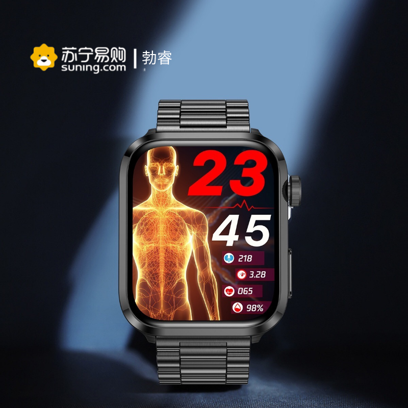 勃睿[苏宁自营]智能手表血糖心率体温蓝牙通话F220(HealthWear)苏宁宜品智能手表健康管理体温插卡4g5g支持高清大图