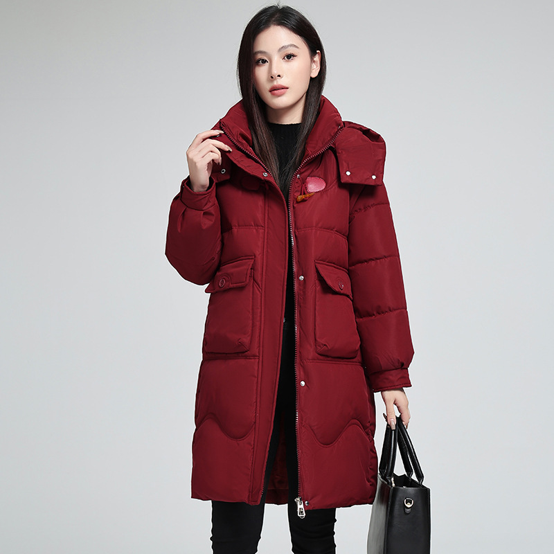 羽绒棉服2024年冬季新款韩版加厚中长款时尚百搭保暖棉袄棉衣外套高清大图