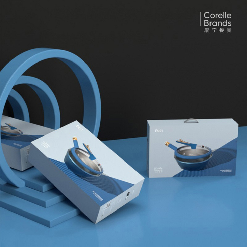 康宁(CORNING) 威尔蓝微压炒锅 32cm高清大图
