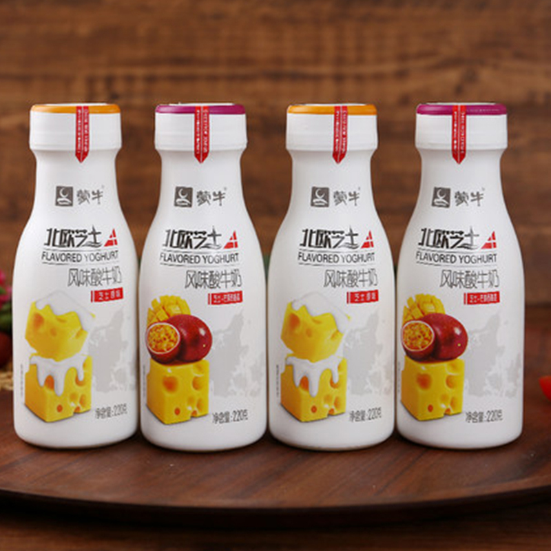 蒙牛北欧芝士风味酸牛奶原味220g*12瓶