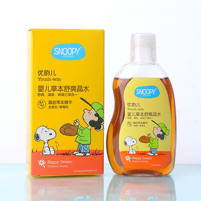 SNOOPY史努比草本舒爽晶水夏季清凉宝宝金水爽身水婴儿洗浴用品 草本舒爽晶水100毫升*1瓶