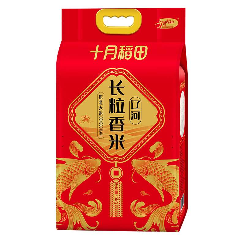 十月稻田辽河长粒看5kg东北大米长粒置米一年-季新米 5kg 单位:袋高清大图
