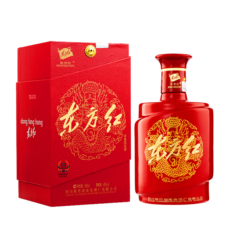 剑南春 东方红46度 500ml 浓香型 白酒 单瓶装