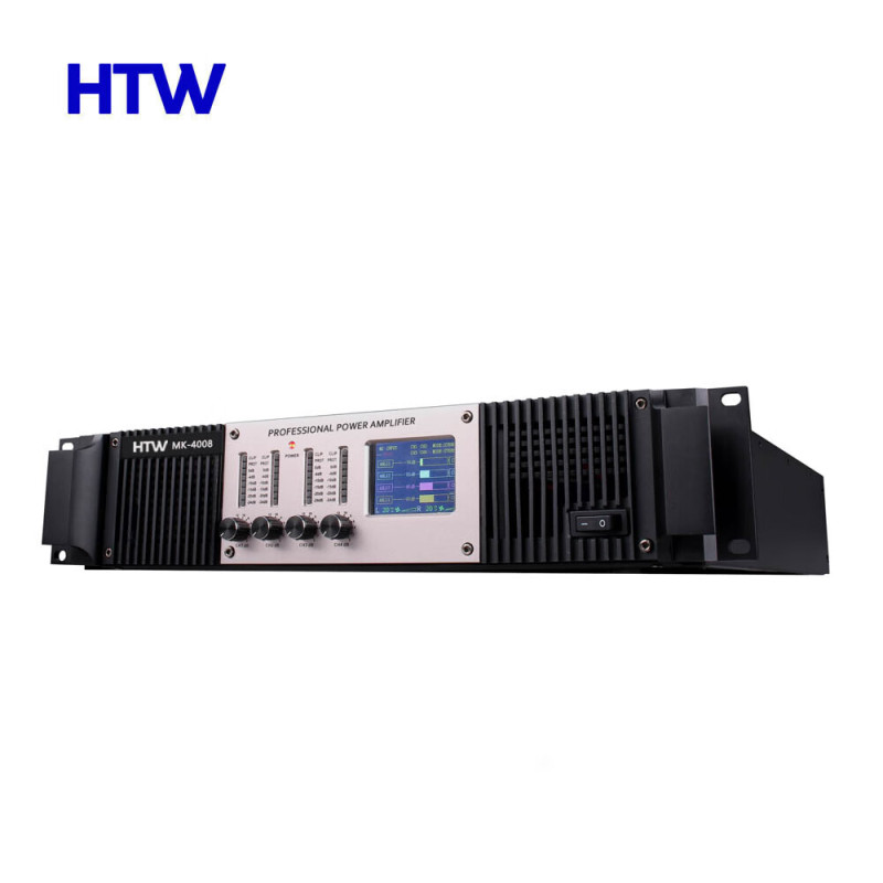 HTW-MK-4008 中会议室彩屏系列四通道纯后级功率放大器