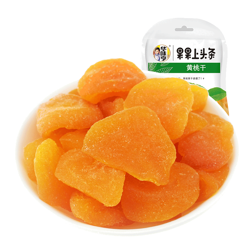 华味亨黄桃干100g 桃肉桃干果肉果干蜜饯休闲食品