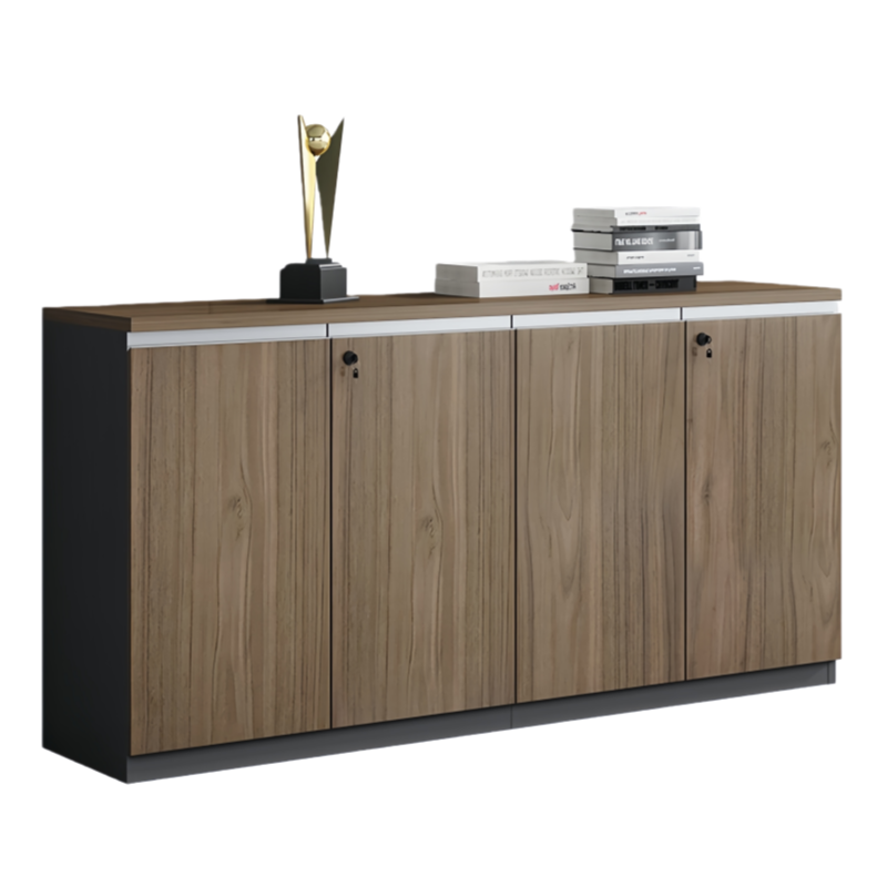 智叶舟矮柜办公柜四门160*40*80cm台高清大图