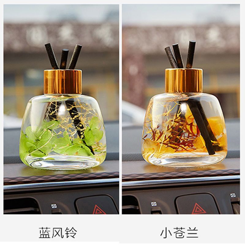 苏宁宜品2瓶装车[邂逅+栀子花]载汽车香水专用摆件车载香水香膏车内空气清新剂装饰高档真花无火香薰