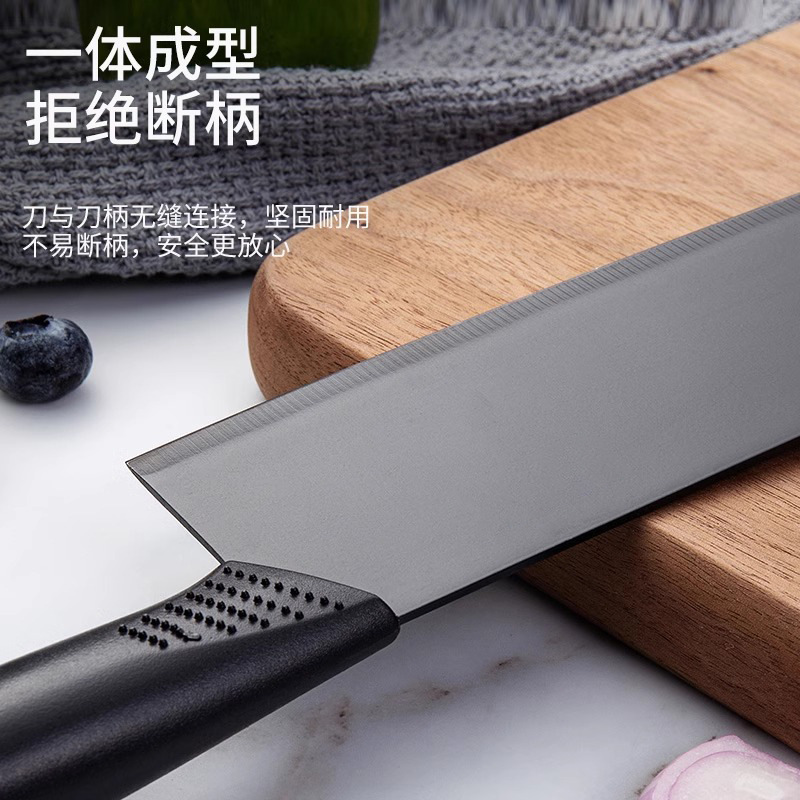 老爹 黑刃菜刀家用刀具切肉片刀水果刀女士刀厨房厨师刀切菜刀高清大图