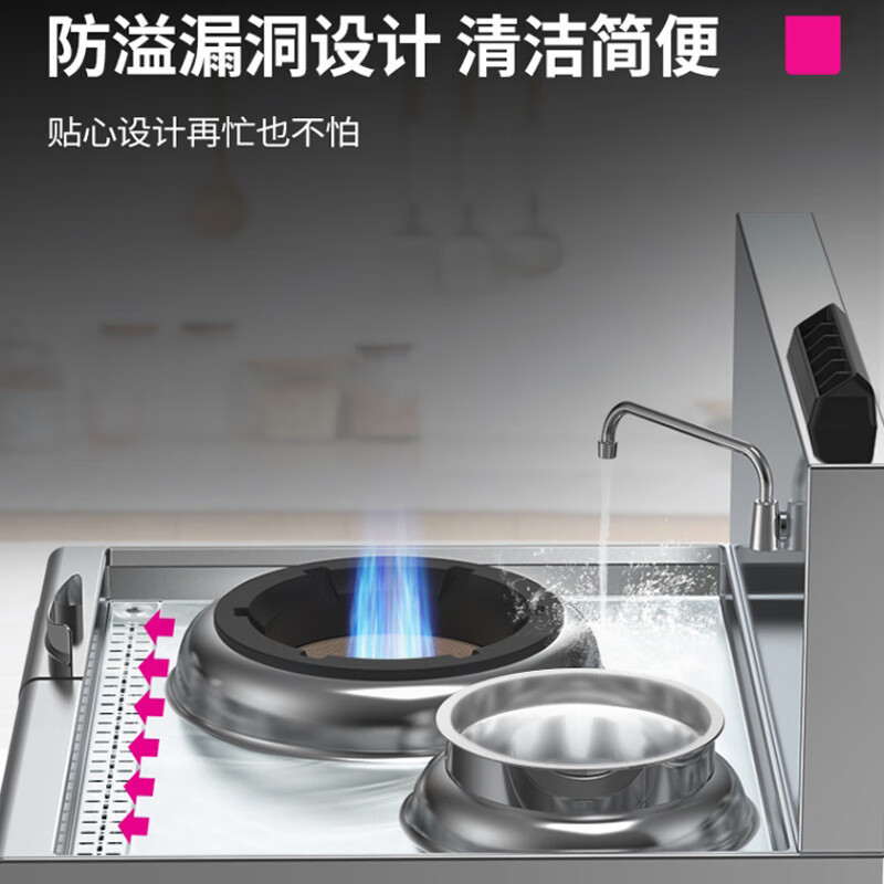 乐创( lecon)双头双尾小炒灶 环保油可选 LC-J-STD2高清大图