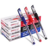 得力(deli)6600ES中性笔0.5mm (黑色)12支/盒 一盒装