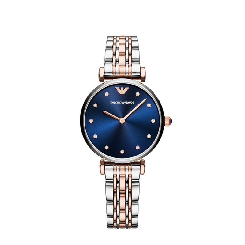 emporioarmani阿玛尼满天星手表石英表女盘镶钻腕表时尚百搭情人节