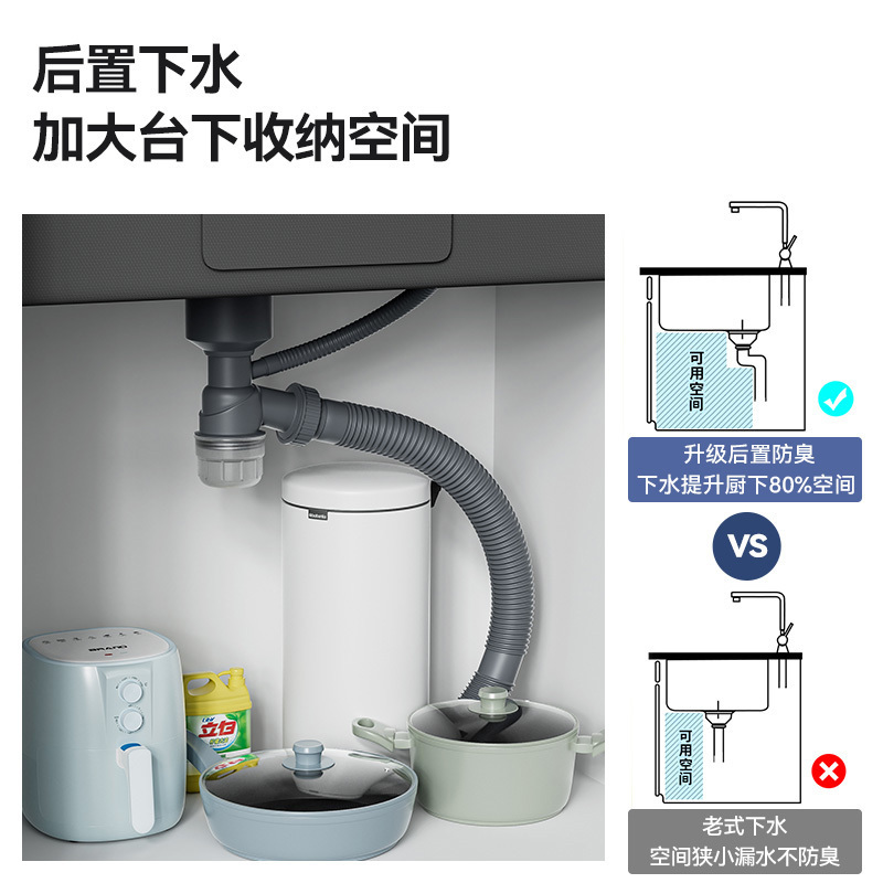 SEREN HOME赛恩卫浴小单槽水槽不锈钢洗菜盆茶水间吧台迷你台上台中台下盆阳台小尺寸水槽