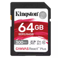 金士顿(Kingston)SD卡64GB U3 V90读300MB/s写260MB/s支持8K单反微单相机存储卡内存卡